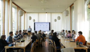 The FIN-CLARIAH consortium in the Lyhty Hall at the University of Jyväskylä campus