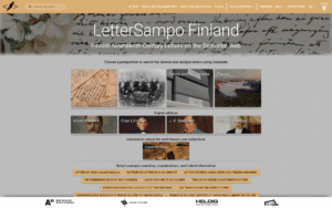 The landing page of the LetterSampo Finland portal